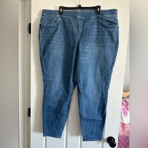 EVRI Women's Deep Blue Denim Jeggings women’s plus size 24W